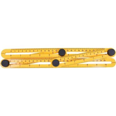 Imagem de Régua Medidora Multi Ângulo 250X120MM Bumafer com Ajuste para 45 graus  e 90 graus  em ABS Resistente