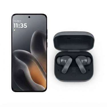 Imagem de Kit Motorola Edge 70 Fusion 256GB 5G + Moto Buds Bass Bluetooth ANC 43H