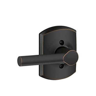 Imagem de Maçaneta Broadway com acabamento Greenwich, bloqueio não giratório, bronze envelhecido (F170 BRW 716 GRW)