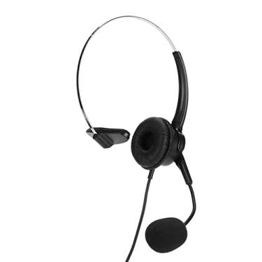 Imagem de Fone de ouvido mono com fio, fones de ouvido ajustáveis ​​para call center de 3,5 mm flexíveis para call center para laptop para celular