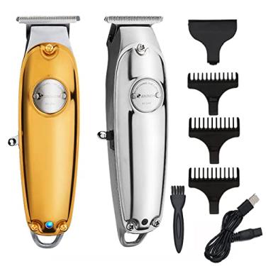 Imagem de Máquina de Cortar Cabelo Shinon Sem Fio Corpo Todo em Metal (Dourado)