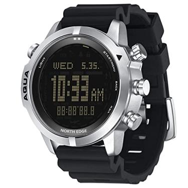 Imagem de Relógio analógico masculino esportivo digital relógio de mergulho relógio de pulso de aço empresarial altímetro bússola 100 m à prova d'água
