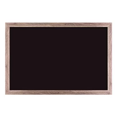 Imagem de U Brands Quadro negro magnético, 91 cm x 122 cm, moldura de madeira rústica, superfície fosca premium
