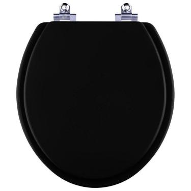 Imagem de Assento Sanitário Fechamento Lento Convencional Preto