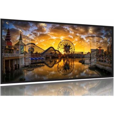Imagem de Quadro Decorativo Disney Parque 130x60 Moldura Preta 2x2