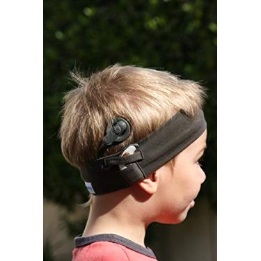 Imagem de hearinghenry Faixa de cabeça preta padrão para implante coclear (idade 6-6 anos)