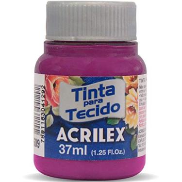 Imagem de Acrilex Fosca Tinta para Tecido, Roxo (Magenta), 12 x 37 ml