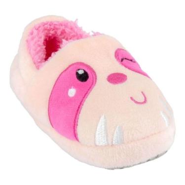 Imagem de Pantufa Infantil Antiderrapante Menina Bebe Preguiç Pimpolho
