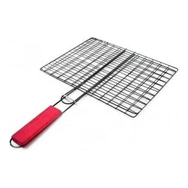 Imagem de Grelha Churrasqueira 50cmx24cm Churrasco Peixes Frango Linguiça