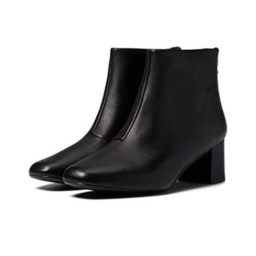 Imagem de Clarks Bota feminina transparente com zíper 55, Couro preto, 8