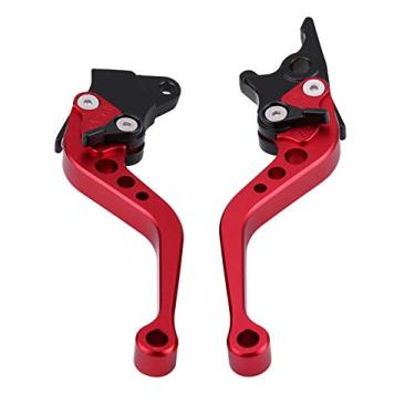 Imagem de Par de alavancas de freio para bicicleta Dirt Bike CNC de alumínio alavanca de freio de tambor de embreagem de motocicleta vermelho para transalp xt 660 x 05 leve antirottura