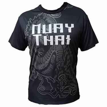 Imagem de Camisa Camiseta Muay Thai Dragão Oriental - Fb-2062 - Preta