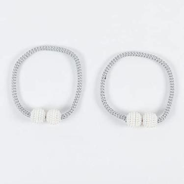Imagem de Correia de cortina um par de ímã criativo fivela de cortina amarrada corda amarrada cinto acessórios de corda de cortina decoração laços de cortina, T6,2 PCS