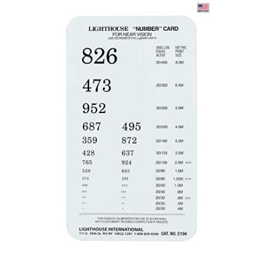 Imagem de Cartão de teste de reconhecimento de número de cartão PowerCard Lighthouse, 40 cm / 16 pol. LH 9259