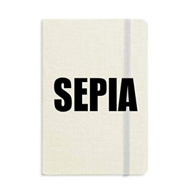 Imagem de Caderno com nome da cor Sépia capa dura clássico diário A5 presente