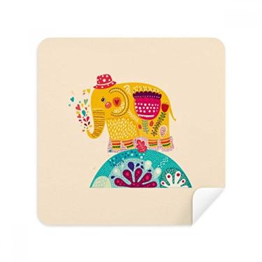 Imagem de Red Hat Nation Elefante Rosa Colorido Óculos Pano Limpador de Tela Tecido Camurça Pacote com 2