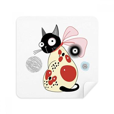 Imagem de Animal Pet Lover Cute Cat Glasses Limpador de tela de tecido de camurça pacote com 2