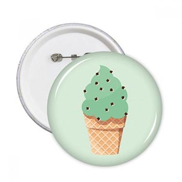 Imagem de Ilustração de sorvete de aveia verde, alfinetes redondos, emblema, botão, decoração, acessório, 5 peças