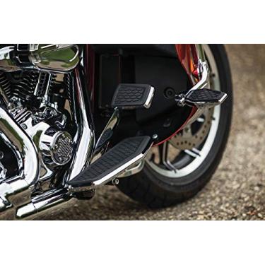 Imagem de Kuryakyn Controle de pé de motocicleta 5914: Pastilha de freio hexagonal para motocicletas Harley-Davidson FL 1980-2019, cromada