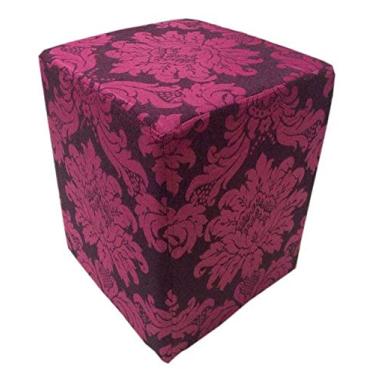 Imagem de Puff Quadrado Jacquard Pink com Preto