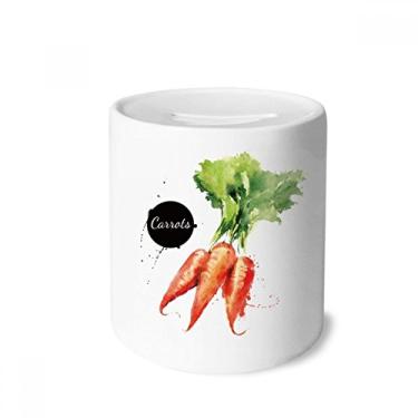 Imagem de DIYthinker Cenoura vegetal saborosa aquarela saudável caixa para dinheiro caixa de cerâmica porta-moedas presente de cofrinho