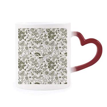 Imagem de Caneca de grés preta branca sensível ao calor Fruta Animal Carnaval Caneca vermelha que muda de cor