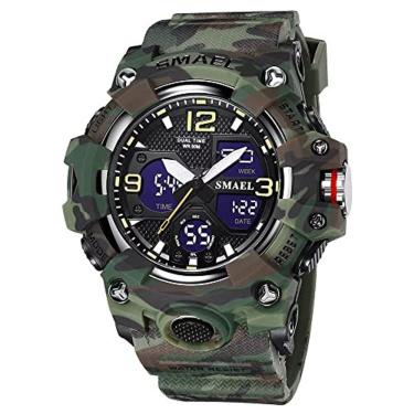 Imagem de Relógio Masculino Multifunções Esporte Militar à Prova d`água com LED, Alarme e Cronômetro