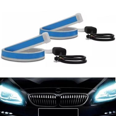 Imagem de Fita Par Led Farol Seta Sequencialmente Carro Iluminaçao Automotivo 60cm DRL Pick Up VK Prisma