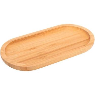 Imagem de Bandeja Oval Bambu Petisqueira 34x14