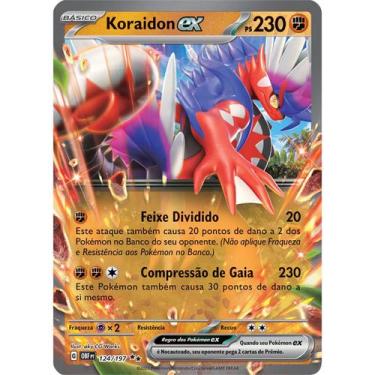 Imagem de Carta Pokémon - Koraidon Ex 124/193 - Obsidiana Em Chamas - Copag