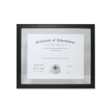 Imagem de Lawrence Frames Moldura flutuante multiuso para documentos, preta, 28 x 35 cm