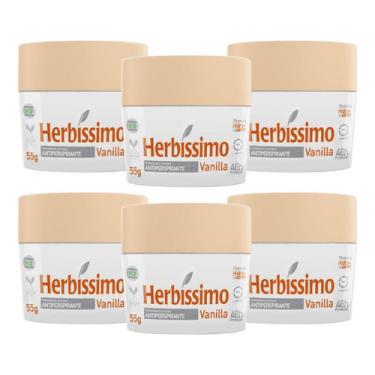 Imagem de 6 Desodorante Creme Herbissimo Vanilla Antitranspirante 55g