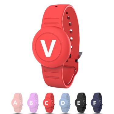Imagem de Pulseira à prova d'água para AirTag Kids, suporte oculto personalizado com letra inicial compatível com Air Tag, capa de silicone para AirTag, rastreador GPS antiperda ajustável para crianças mais