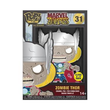 Imagem de Funko Pop! Pin: Marvel Zombies: Zombie Thor brilha no escuro