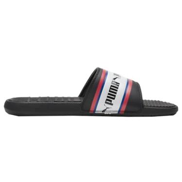 Imagem de Puma Womens Cool Cat Stripe Repeat Slide Sandals Sandals Casual - Black - Size 12 M