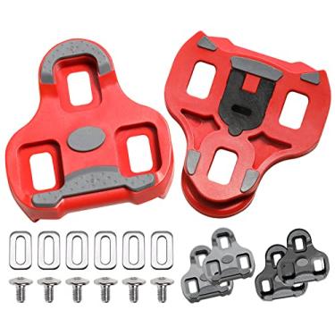 Imagem de NAACOO Chuteiras de bicicleta de estrada compatíveis com as chuteiras Look Keo (flutuação de 0° graus) - pedais de peloton para ciclismo interno e grampo de bicicleta de classe de spinning (KEO -9°