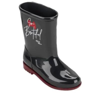 Imagem de Bota Menina Grendene Kids Minnie Rain Fun Galocha Preto 30