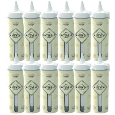 Imagem de Kit com 12 Bisnagas para Maionese 250ml com Tampa de Rosca e Pino Higiênico