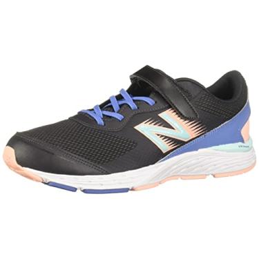 Imagem de New Balance Tênis de corrida infantil 680 V6 Hook and Loop, Cinza/azul/rosa, 5.5 Wide Toddler
