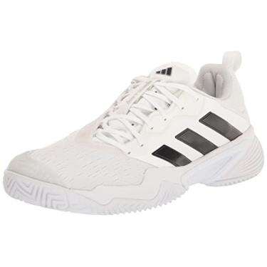 Imagem de adidas Tênis masculino Barricade Clay, Branco/preto central/prata fosca, 45