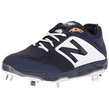 Imagem de New Balance Tênis de beisebol masculino 3000 V4 Metal, Azul-marinho/branco, 16 Wide