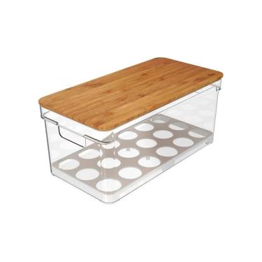 Imagem de Organizador Para Ovos Com Tampa Em Bambu Clear Fresh 36 Unidades Ou
