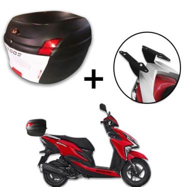 Imagem de Baú De 34 Litros + Suporte Baú Superior Elite 125 - AWA, Branco
