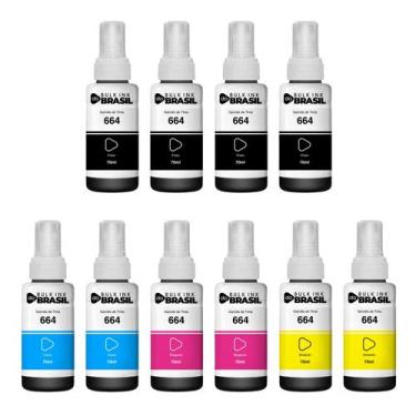 Imagem de KIT 10 tintas T664 compatível epson para impressora Jato de Tinta L110