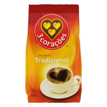 Imagem de Café Torrado e Moído 3 Corações Tradicional 500g