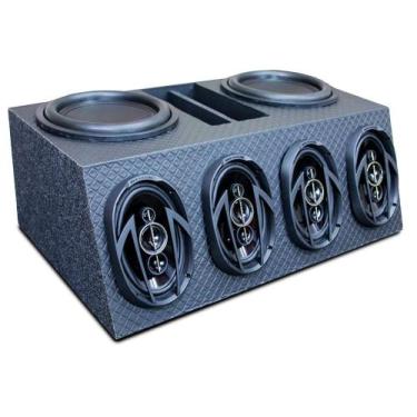 Imagem de Caixa Som Trio Goiano 1020w Rms 2 Subwoofer 4 Quadriaxial - OESTESOM