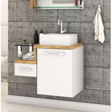 Imagem de Gabinete Armário p/Banheiro (Balcão C/cuba Q32) Legno 630 - Compace, B