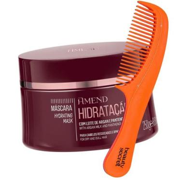 Imagem de Kit Mascara Amend Hidratação Essenciais 250g e Pente Beauty Secret