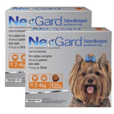 Imagem de Kit 2 NexGard Contra Pulgas e Carrapatos para Cães de 2 a 4kg 1 Tablet