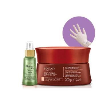 Imagem de Amend Mascara Matizadora Cobre Effect + Millenar Oil Inchi 60ml + Luva